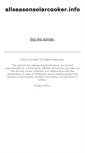 Mobile Screenshot of allseasonsolarcooker.info